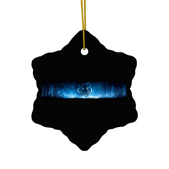 Majestic Tiger in the Bamboo Forest Ceramic Ornaments