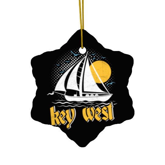 KEY-WEST FLORIDA Sunshine-State West Keys Ceramic Ornaments