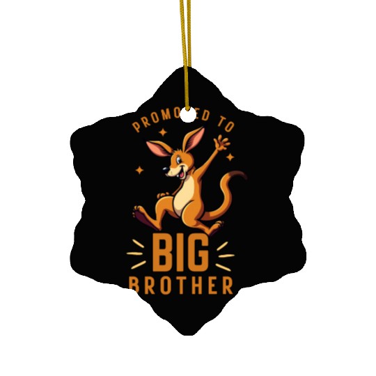 Promoted to Big Brother - Funny Kangaroo Australia Ceramic Ornaments