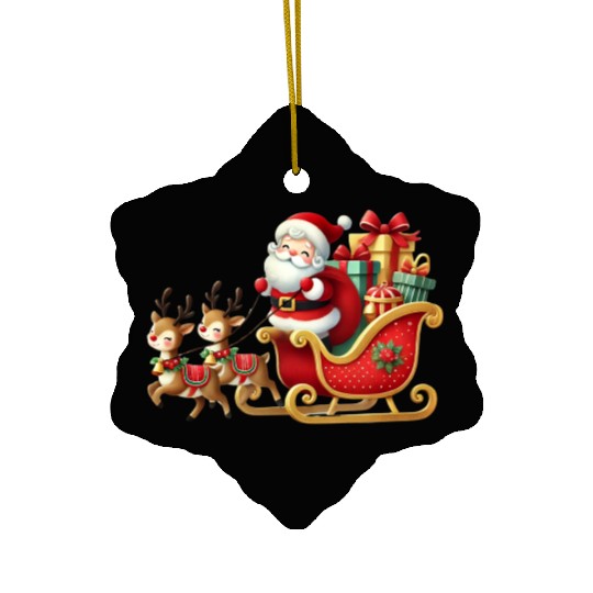 Santan Christmas, Merry Christmas, Christmas Retro Ceramic Ornaments
