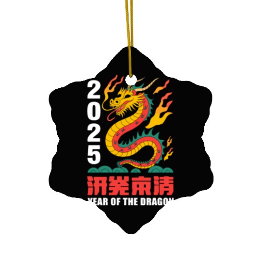 new year of the dragon Ceramic Ornaments