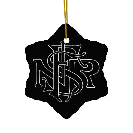 Our Lady of the Rosary of Fátima - NSRF monogram Ceramic Ornaments
