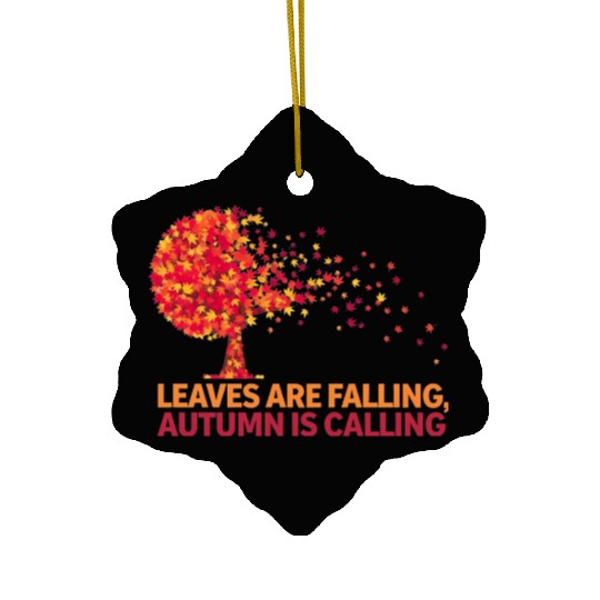 Fall Vibes and Autumn Spirit Ceramic Ornaments