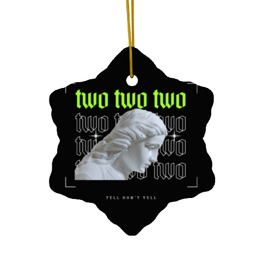 Two Two Two Angel Numbers Ceramic Ornaments