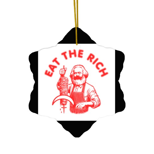 Eat the rich Karl Marx Eat Doner Kebab Rich Ceramic Ornaments