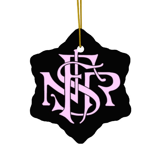 Our Lady of the Rosary of Fátima - NSRF monogram Ceramic Ornaments