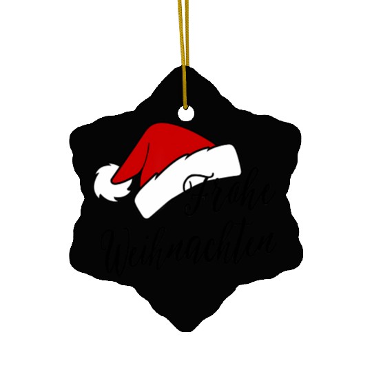 Frohe Weihnachten Merry Christmas Auf Deutsch Ceramic Ornaments