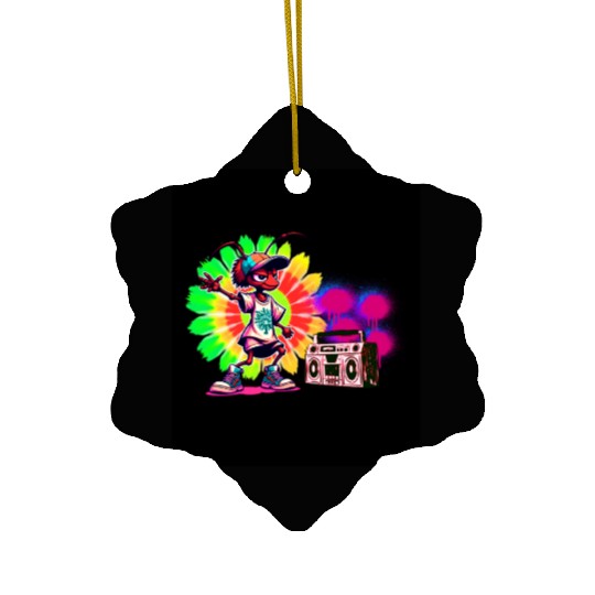An ant that loves hip hop Ceramic Ornaments