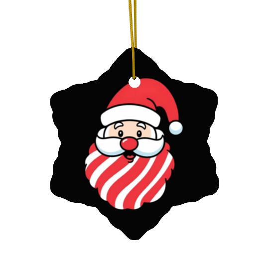 CandyClaus Candy Cane Santa Claus Christmas Ceramic Ornaments