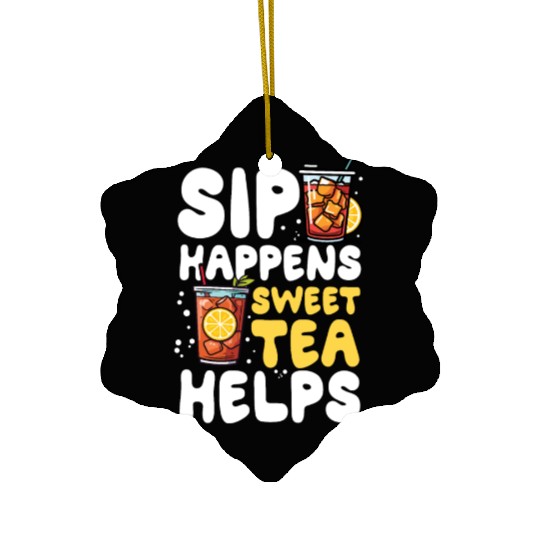 Sweet Dreams Are Made Of Teas for a Bubble tea dr Ceramic Ornaments