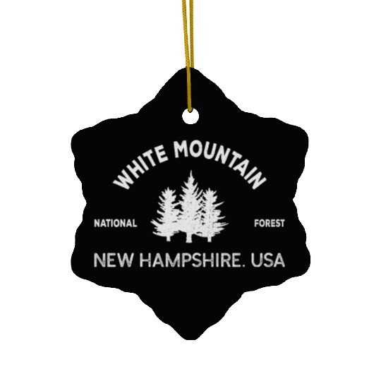 White Mountains Forest Nature New Hampshire Ceramic Ornaments