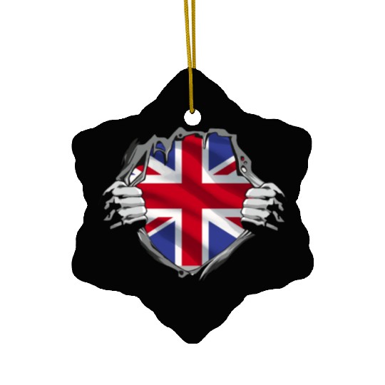 Union Jack Ripped Style UK Pride Ceramic Ornaments