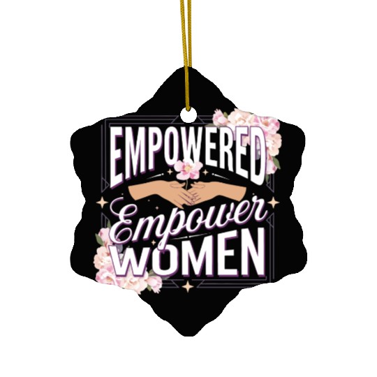 strength in sisterhood Ceramic Ornaments