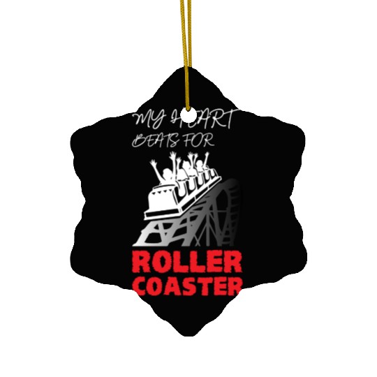 My Heart Beats for Roller Coaster Ceramic Ornaments