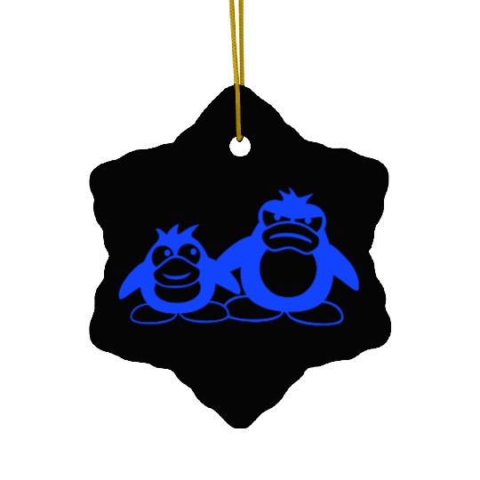 Penguin Two Friends 2 Team Big Brother Angry Crew Ceramic Ornaments