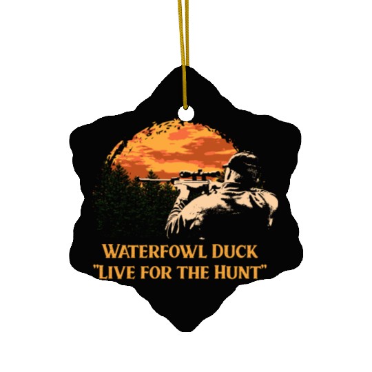 Waterfowl Duck Live for the Hunt Cast Around Ceramic Ornaments