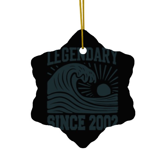 Legendary Since 2002 Birthday Vibes Ceramic Ornaments