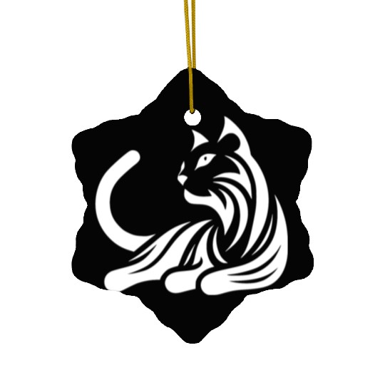 Cute Cat Decorative Structure T Tattoo Ceramic Ornaments