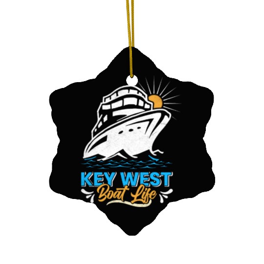 KEY-WEST BOAT LIFE Sailing Florida Keys West Keys Ceramic Ornaments