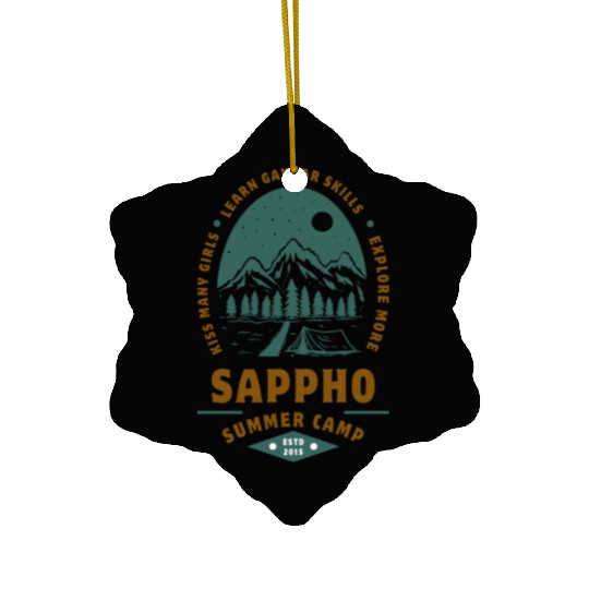 Sappho Summer Camp Ceramic Ornaments – Lesbian,wlw design