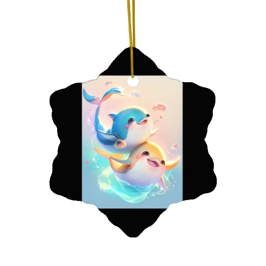 Happy birthday bevels tuna Ceramic Ornaments