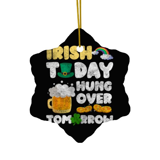 Irish Vacation Ready Tourism Alcohol Ceramic Ornaments