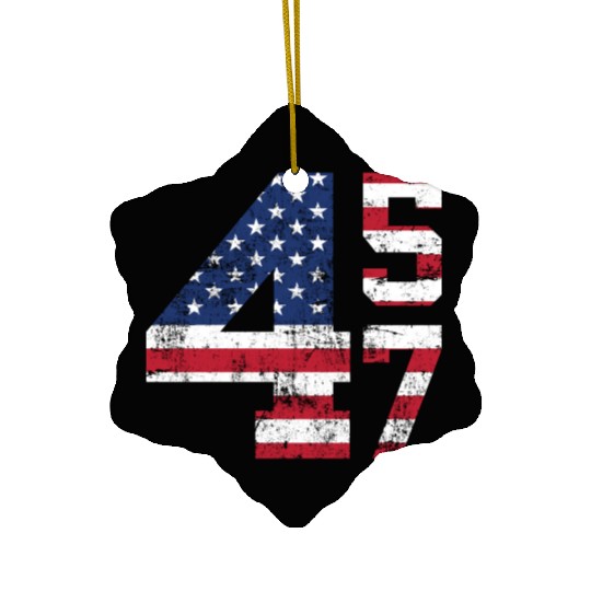 45 47 President Donald Trump Ceramic Ornaments