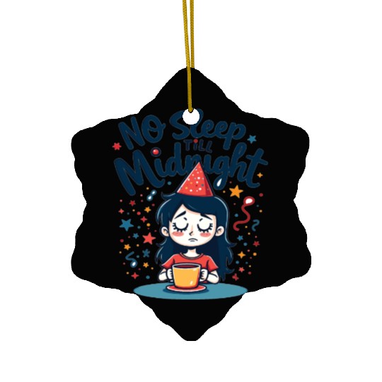 No Sleep Till Midnight Ceramic Ornaments