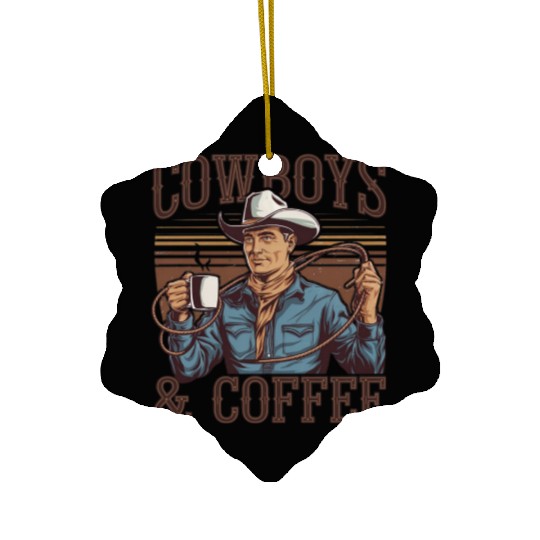 Ride Like a Cowboy Ceramic Ornaments