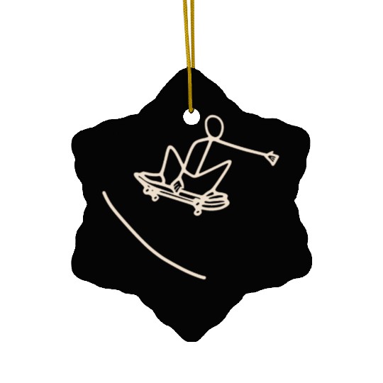 Skater skating on skateboard Ceramic Ornaments