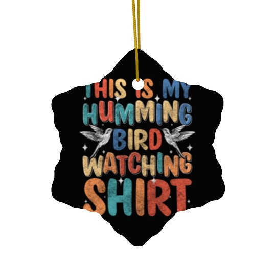 Hummingbird Nature Sign Ceramic Ornaments