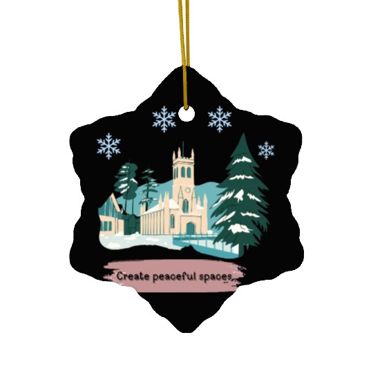 CREATE PEACEFUL SPACES Ceramic Ornaments