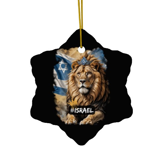 lion of judah - israel Ceramic Ornaments