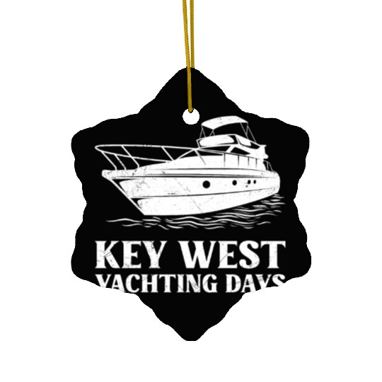 KEY-WEST YACHTING DAYS Florida Keys Sunshine-State Ceramic Ornaments