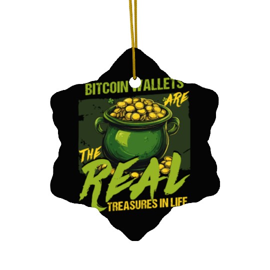 St Patricks Day Bitcoin Wallets The Real Treasures Ceramic Ornaments