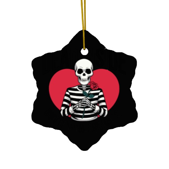 Dead Inside But It's Valentine's | Funny Valentine Ceramic Ornaments