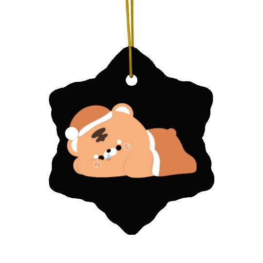 Tired Tiger Ceramic Ornaments