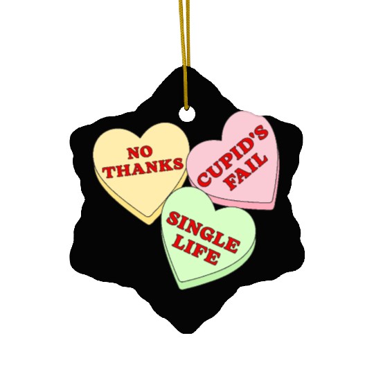 Valentines Candy Hearts Ceramic Ornaments