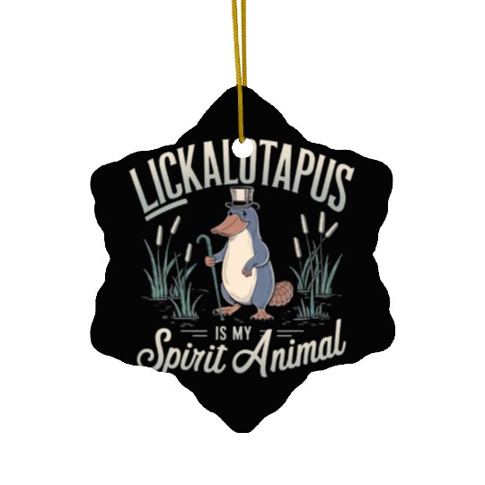 Lickalotopus: The Platypus Spirit Ceramic Ornaments