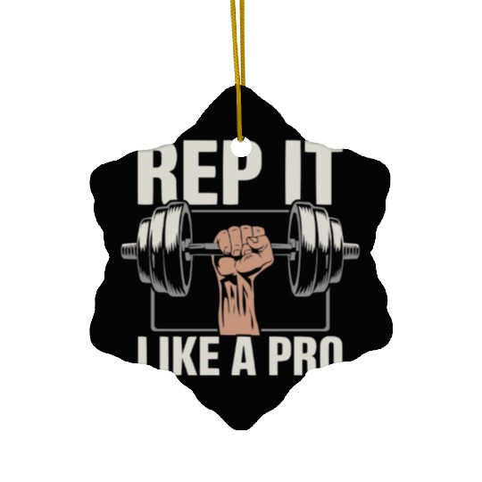 Hammer Curls Bodybuilding Fitness Workout Gym Ceramic Ornaments