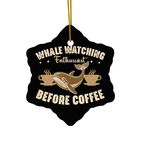 Whale Watching Enthusiast Before Sailing Coffee Ceramic Ornaments