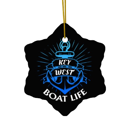 KEY-WEST BOAT LIFE Sailing Florida Keys West Keys Ceramic Ornaments