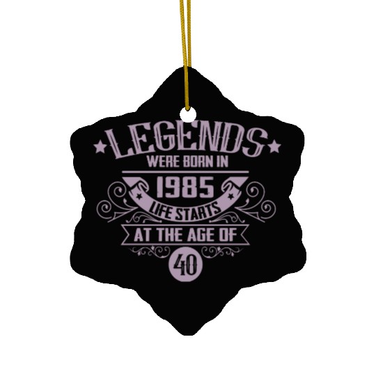 Legends born in 1985 vintage 40th birthday Ceramic Ornaments