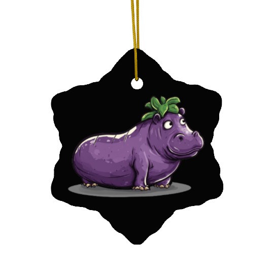 Hip Eggplant Ceramic Ornaments