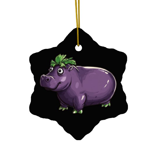 Hip Eggplant Ceramic Ornaments