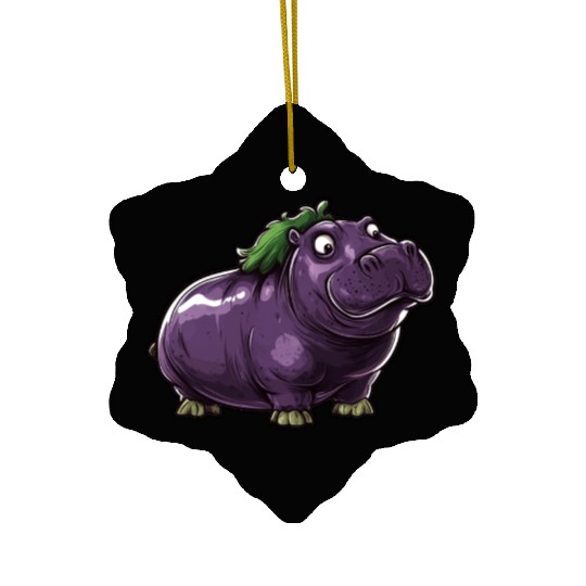 Hip Eggplant Ceramic Ornaments