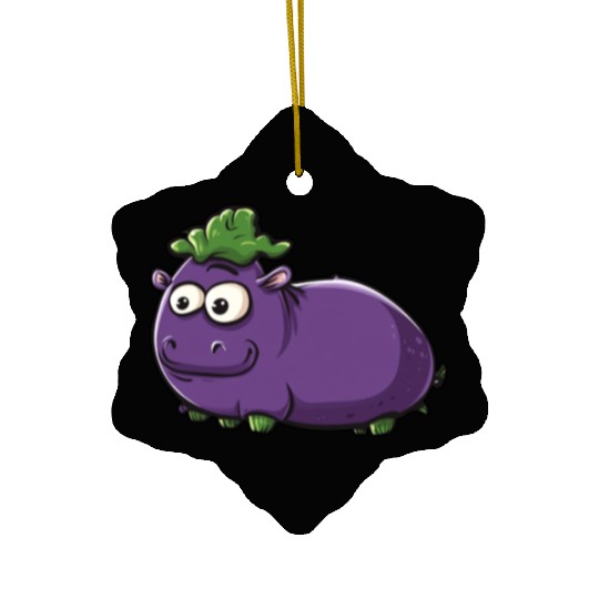 Hip Eggplant Ceramic Ornaments