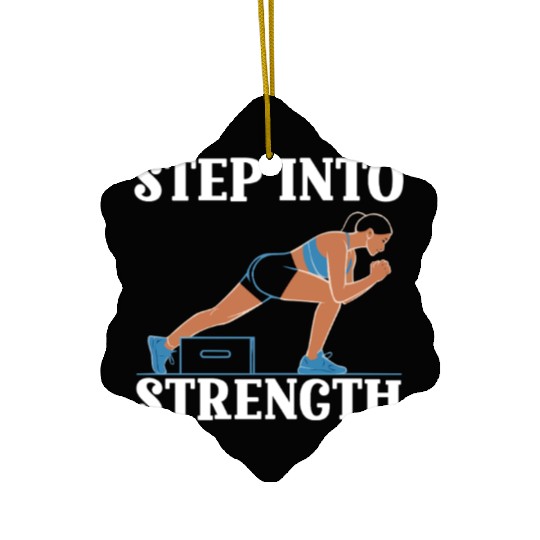 Bulgarian Squat Exercise Fitness Workout Gym Ceramic Ornaments