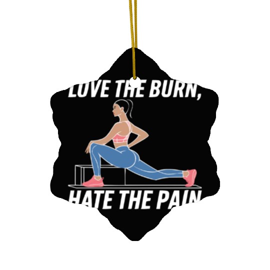 Bulgarian Squat Exercise Fitness Workout Gym Ceramic Ornaments