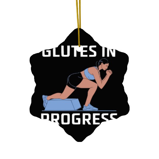 Bulgarian Squat Exercise Fitness Workout Gym Ceramic Ornaments